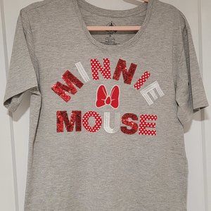 Disney Minnie Mouse Short Sleeve Shirt Size Medium